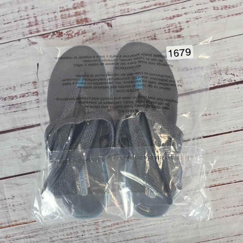 Skechers Shoes Womens 8 Dual Lite Memory Foam Gel Flip Flop Sandals Summer Vibes - Picture 10 of 10